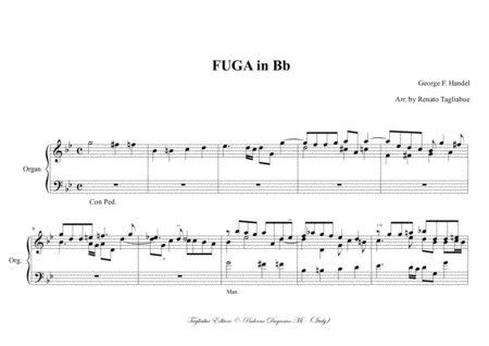 Fuga In Bb G F Handel For Organ Page 2