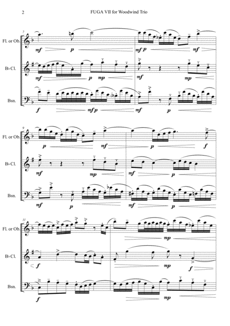 Fuga Vii For Woodwind Trio Page 2