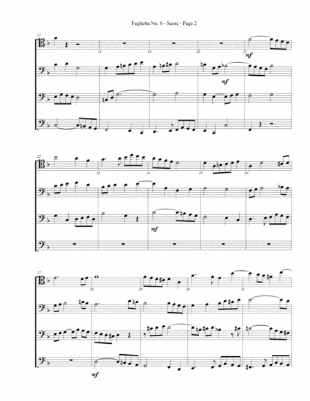 Fughetta No 6 For Trombone Or Low Brass Quartet Page 2