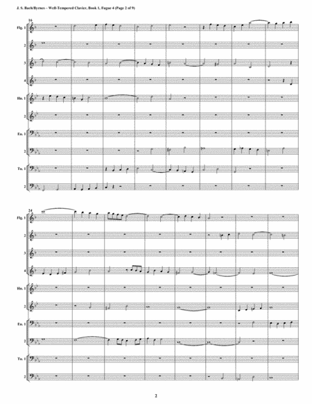 Fugue 04 From Well Tempered Clavier Book 1 Conical Brass Choir Page 2