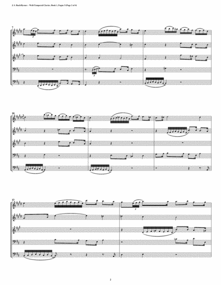 Fugue 05 From Well Tempered Clavier Book 1 Brass Quintet Page 2