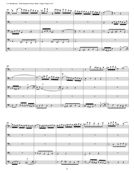 Fugue 06 From Well Tempered Clavier Book 1 Bassoon Quintet Page 2