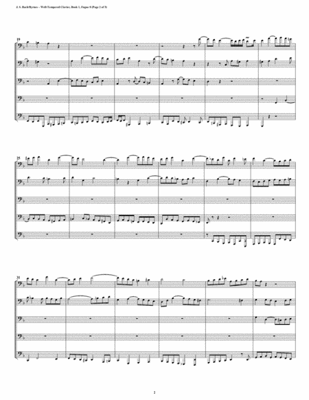 Fugue 08 From Well Tempered Clavier Book 1 Euphonium Tuba Quintet Page 2