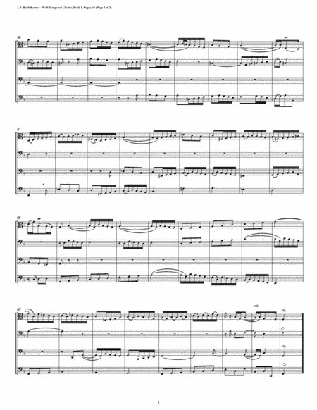 Fugue 11 From Well Tempered Clavier Book 1 Trombone Quartet Page 2