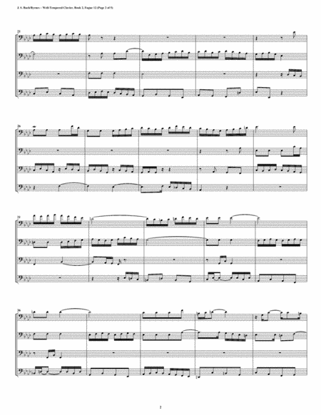 Fugue 12 From Well Tempered Clavier Book 2 Bassoon Quartet Page 2