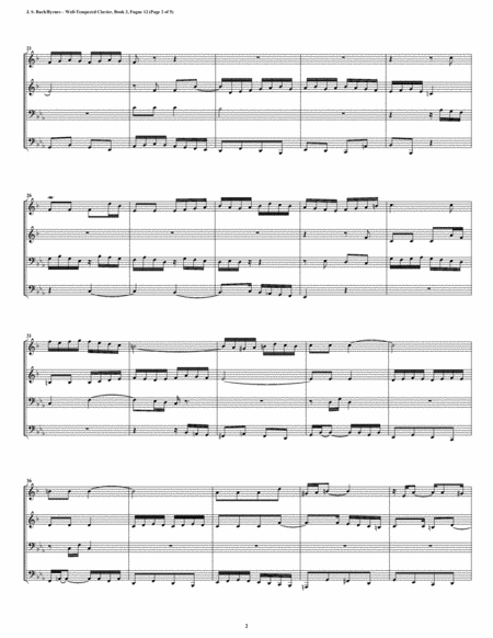 Fugue 12 From Well Tempered Clavier Book 2 Brass Quartet Page 2