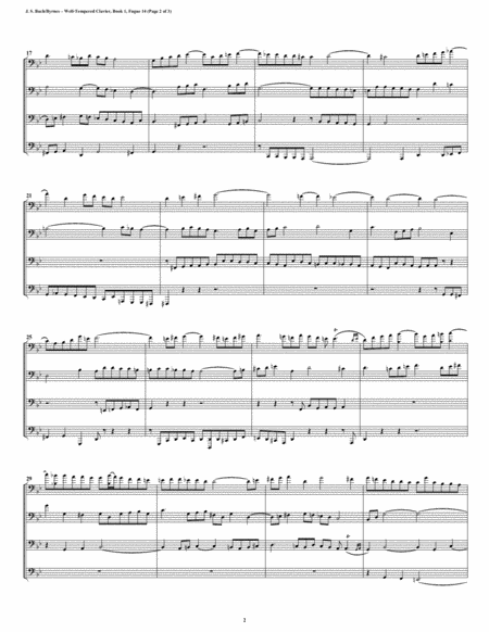 Fugue 14 From Well Tempered Clavier Book 1 Euphonium Tuba Quartet Page 2