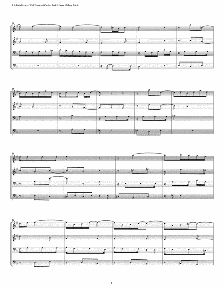 Fugue 15 From Well Tempered Clavier Book 2 Conical Brass Quartet Page 2