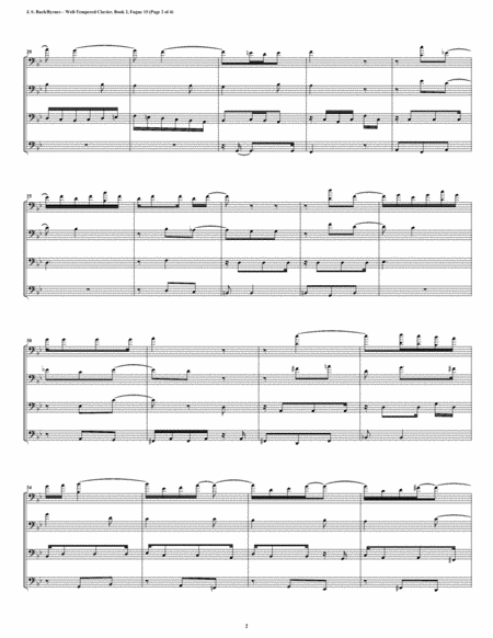 Fugue 15 From Well Tempered Clavier Book 2 Euphonium Tuba Quartet Page 2