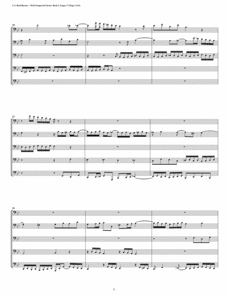 Fugue 17 From Well Tempered Clavier Book 2 Euphonium Tuba Quintet Page 2