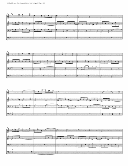 Fugue 18 From Well Tempered Clavier Book 2 Conical Brass Quartet Page 2