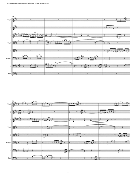 Fugue 24 From Well Tempered Clavier Book 1 String Octet Page 2