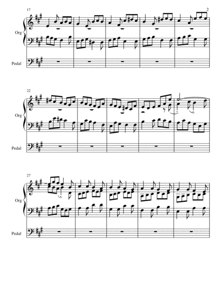 Fugue A La Gigue In A Major For Organ Op 13 Page 2