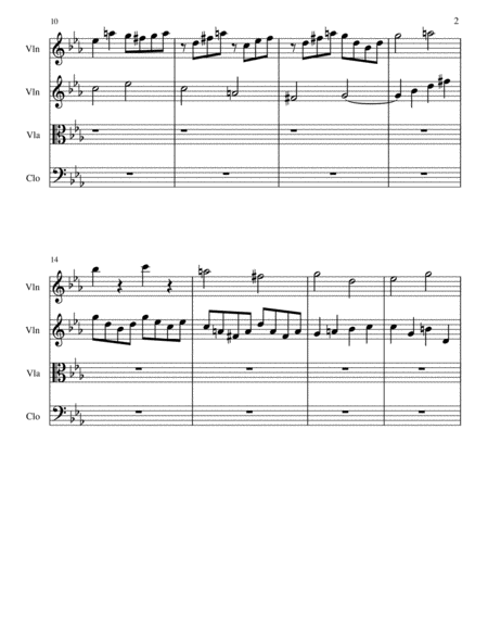 Fugue In C Minor For String Ensemble Page 2