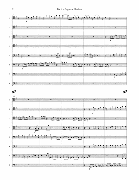 Fugue In G Minor For Trombone Ensemble Page 2