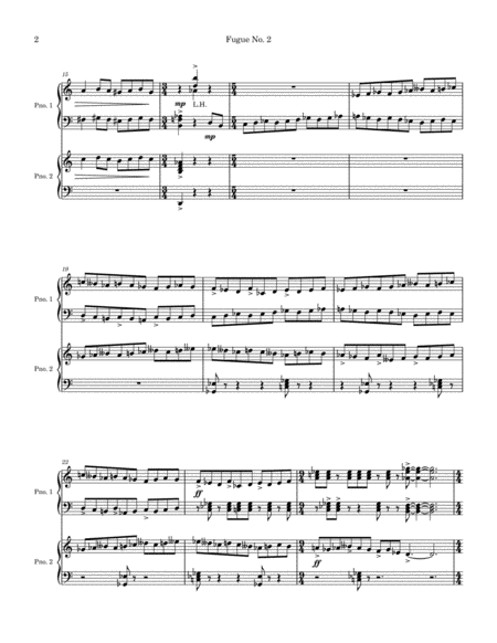 Fugue No 2 For Two Pianos Page 2