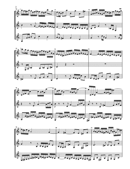 Fugue No 3 In C Major Wtc Book 1 For Clarinet Trio Transposed To C Major Page 2