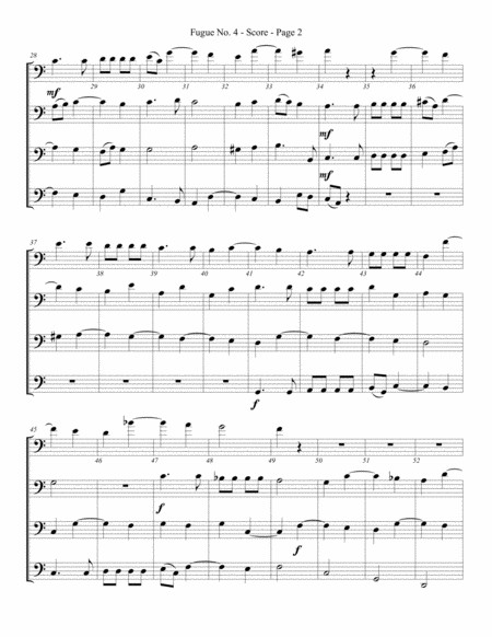 Fugue No 4 For Trombone Or Low Brass Quartet Page 2