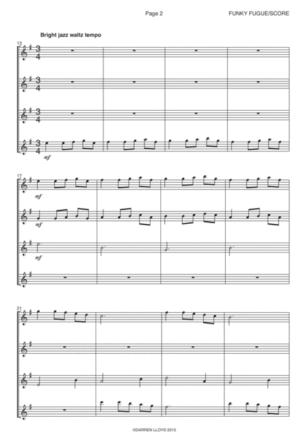 Funky Fugue Flute Quartet Page 2