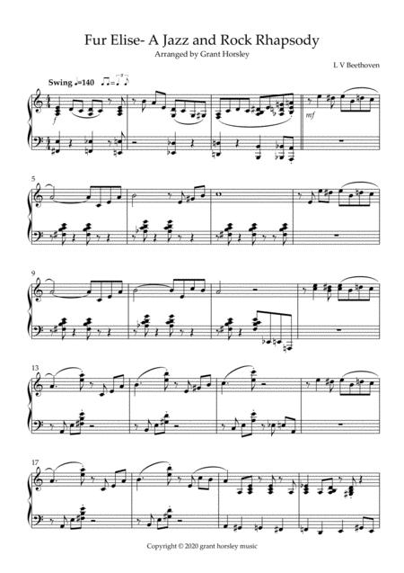 Fur Elise A Jazz And Rock Rhapsody Piano Solo Advanced Intermediate Page 2