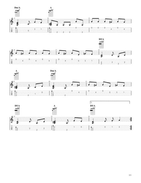 Fur Elise Fingestyle Ukulele Page 2