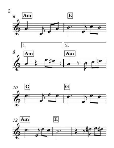 Fur Elise Large Print Easy Piano Page 2