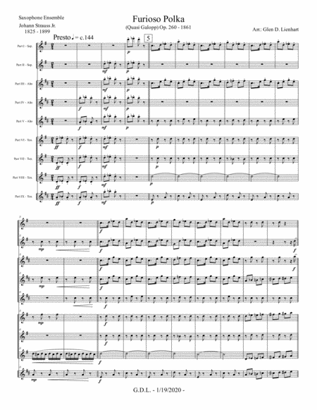 Furioso Polka Saxophones Page 2