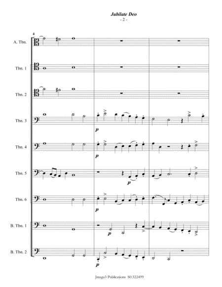 Gabrieli Jubilate Deo Ch 136 For Trombone Choir Page 2