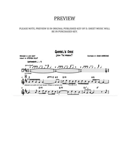 Gabriels Oboe From The Mission Ennio Morricone Lead Sheet Key Of E Page 2