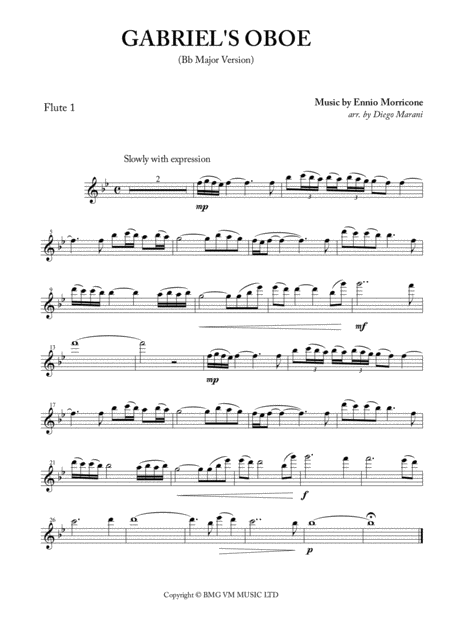 Gabriels Oboe Nella Fantasia For Flute Quartet Page 2