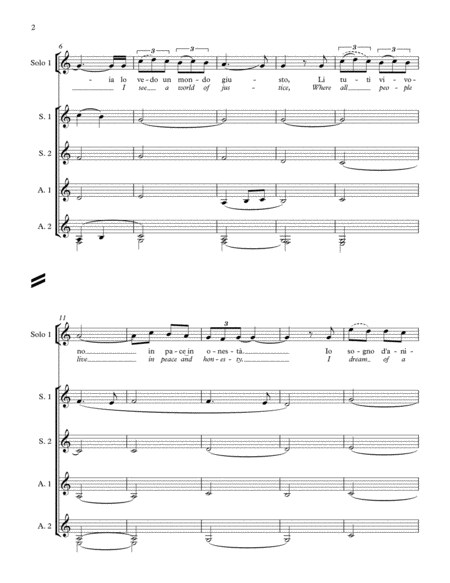 Gabriels Oboe Nella Fantasia For Ladies A Cappella Solo 1 Solo 2 Solo 3s S A A Page 2