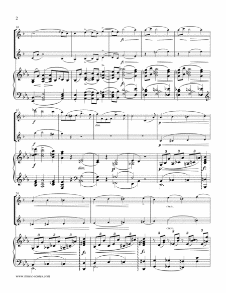 Gade Allegro Animato 1st Movement From Piano Trio Bb Clarinet Bass Clarinet And Piano Page 2