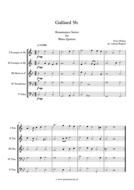 Galliard 5b Peter Philips Brass Quintet Arr Adrian Wagner Page 2