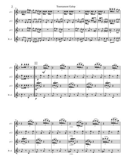 Galop For Clarinet Quartet Page 2