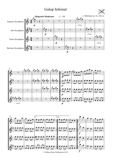 Galop Infernal Arr Saxophone Quartet Page 2