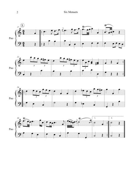 Galuppi Six Menuets Pour Clavier Page 2