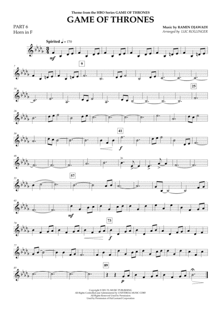 Game Of Thrones Brass Ensemble Page 2