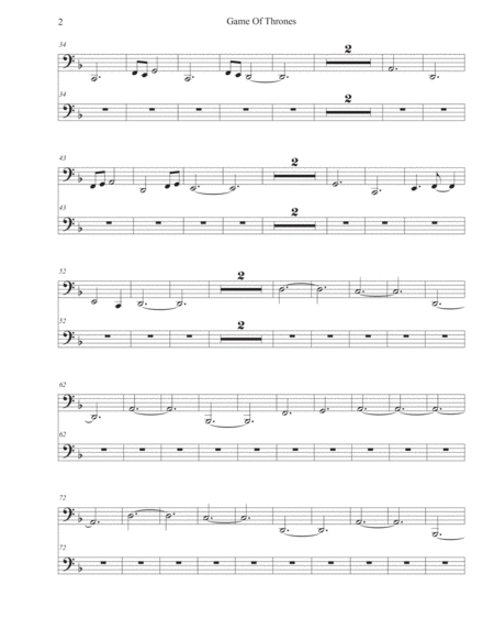 Game Of Thrones Original Key Tuba Page 2