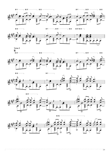 Ganti Oli Just For Lia Solo Guitar Score Page 2