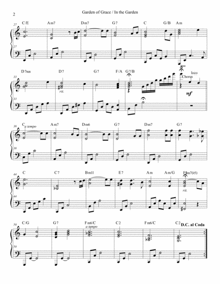 Garden Of Grace In The Garden Solo Piano Page 2