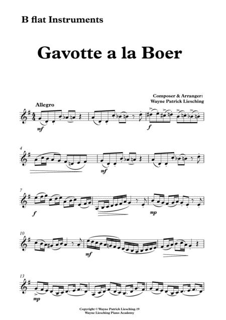 Gavotte A La Boer For B Flat E Flat Instruments Page 2