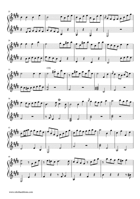 Gavotte In E Johann Sebastian Bach Page 2