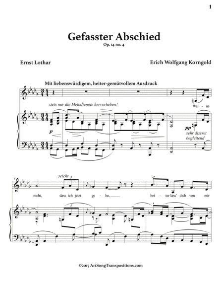 Gefasster Abschied Op 14 No 4 D Flat Major Page 2