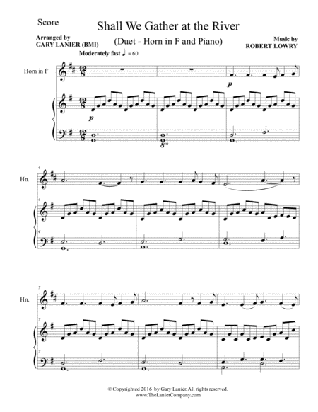 Gentle Hymns For Worship Horn In F And Piano With Parts Page 2