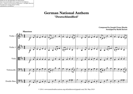 German National Anthem For String Orchestra Page 2