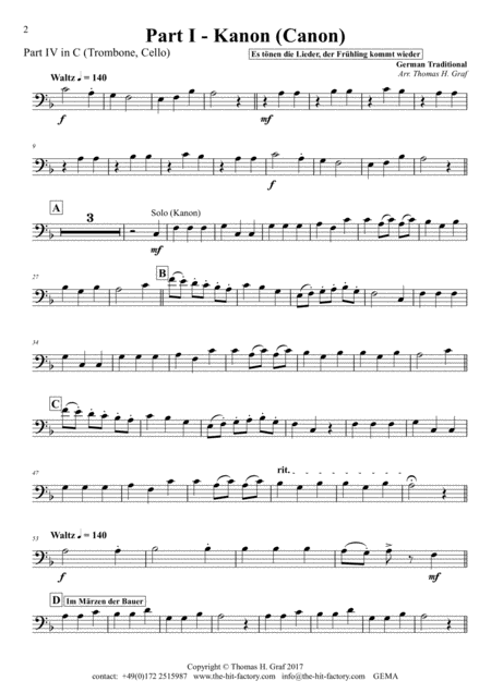 German Spring Song Collection 5 Concert Pieces Multiplay Part 4 In C Page 2