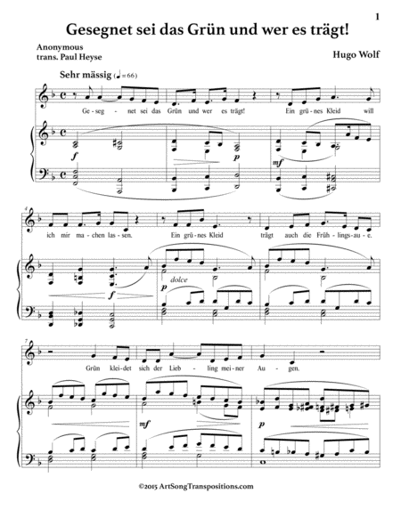 Gesegnet Sei Das Grn F Major Page 2