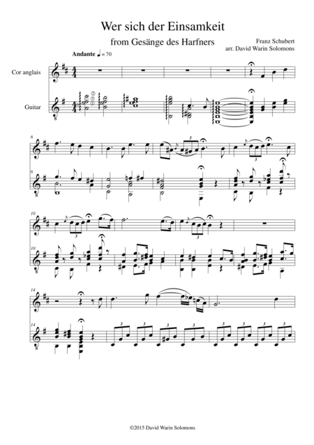 Gesnge Des Harfners Songs Of The Harpist For Cor Anglais And Guitar Page 2