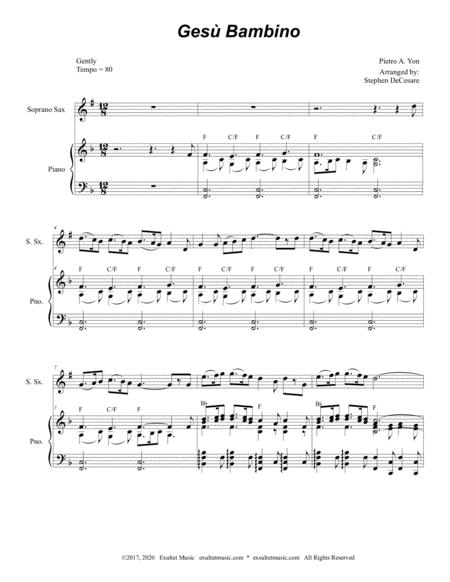 Gesu Bambino For Soprano Saxophone And Piano Page 2