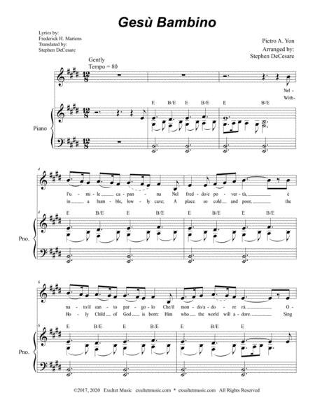 Gesu Bambino For Unison Choir Page 2